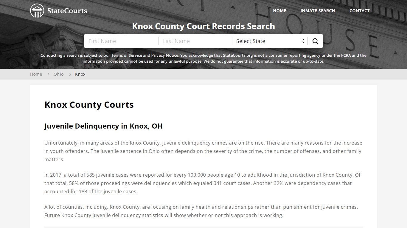 Knox County, OH Courts - Records & Cases - StateCourts